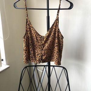 Cheetah Print Crop Top - Small
